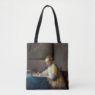 Tote Bag Johannes Vermeer - Une dame écrit une lettre