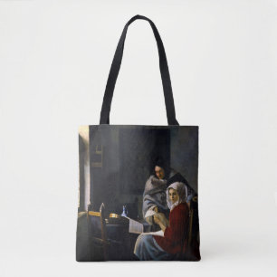 Tote Bag Johannes Vermeer - Une fille interrompue à sa musi