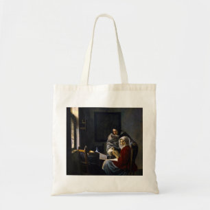 Tote Bag Johannes Vermeer - Une fille interrompue à sa musi