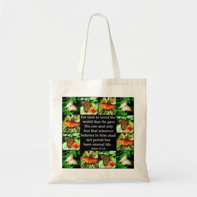 TOTE BAG JOHN 3:16 CONCEPTION DE BOUTEILLES (Devant)