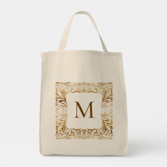 Tote Bag John 3:16 Écriture Personnalisée Élégant Monogramm (Dos)