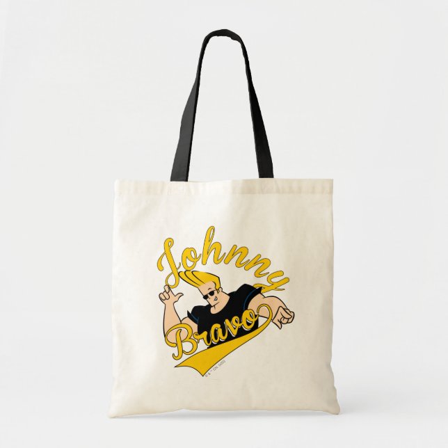 Tote Bag Johnny Bravo Graphisme sportif (Devant)