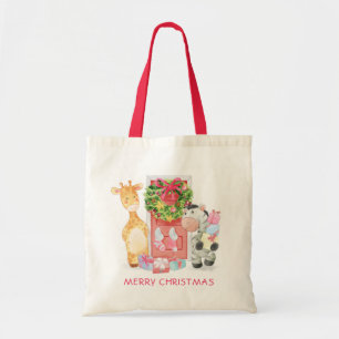 Tote Bag Joie Joyeuse Giraffe Zebra Personnalisé