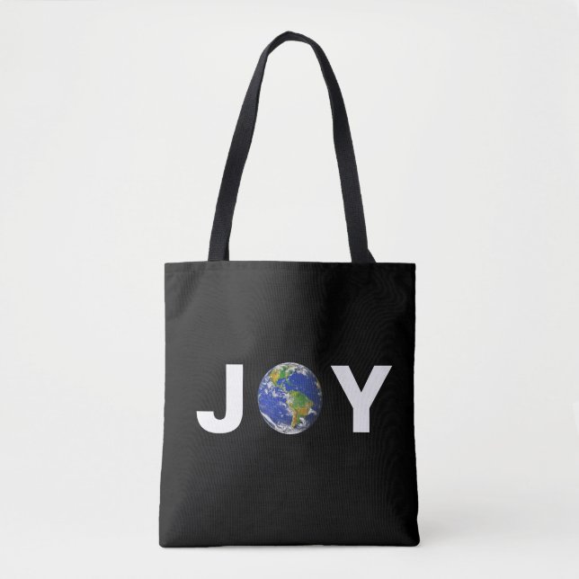 Tote Bag Joie terrestre moderne en noir (Devant)