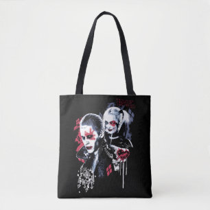 Tote Bag Joker du peloton de suicide et graffiti peint