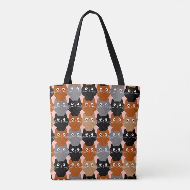 Tote Bag Joli Amoureux des chats Feline Kittens (Dos)