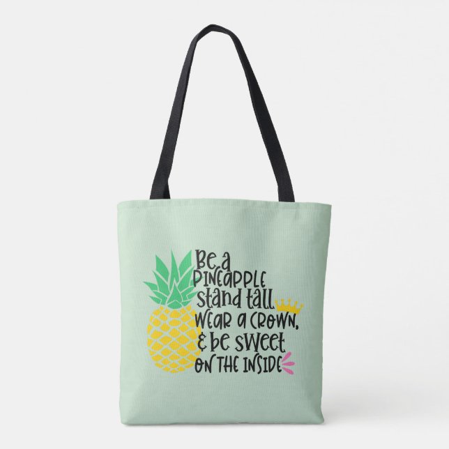 Tote Bag Joli Ananas Jaune Sois un Ananas (Dos)