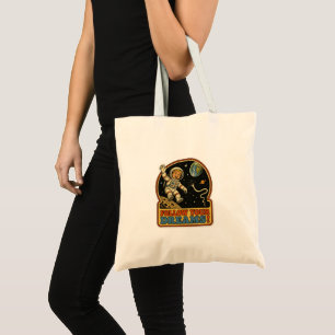 Tote Bag Joli Astronaute Rétro Suivez Vos Rêves Espace Meme