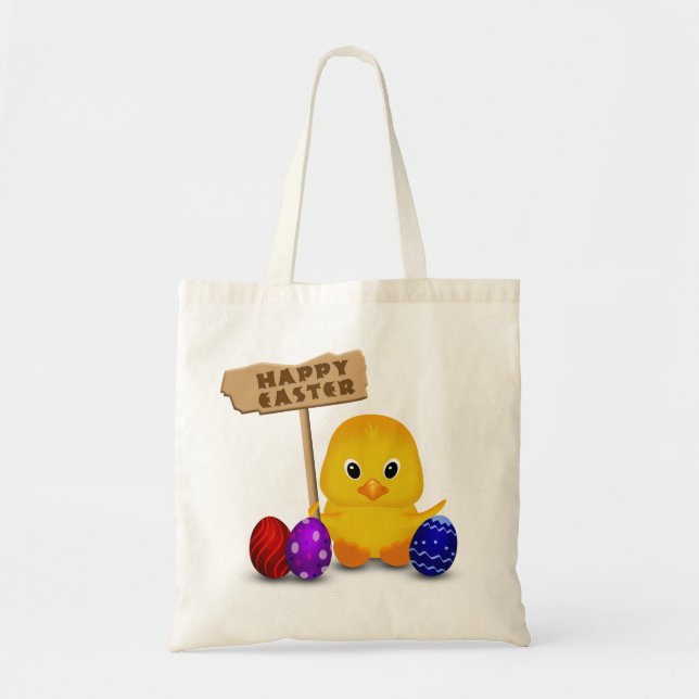 Tote Bag Joli bébé de Pâques poussin (Devant)