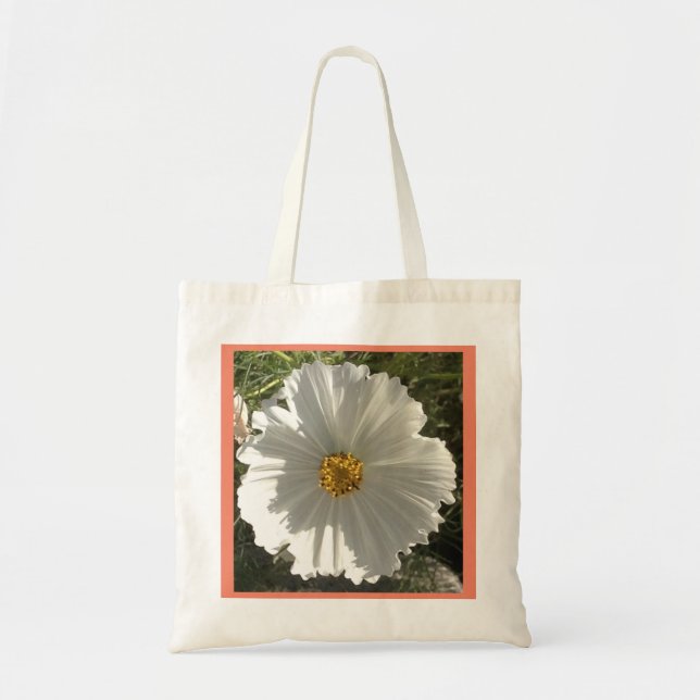 Tote Bag Joli blanc Cosmos Flower Photo (Devant)