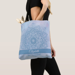 Tote Bag Joli bleu Sacré Lotus Fleur Fleur de fleurs Mandal