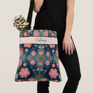 Tote Bag Joli Boho Floral Fun Inspirivé Personnalisé fourre