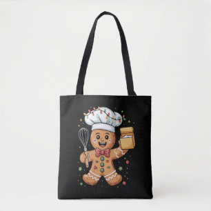 Tote Bag Joli boulanger d'homme en pain d'épices Noël Chef 