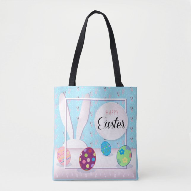 Tote Bag Joli Bunny Boeuf de Pâques Chasse Printemps (Devant)