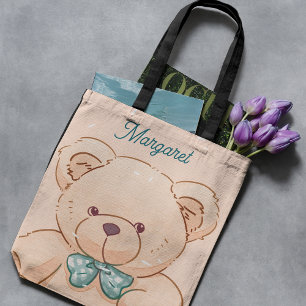 Tote Bag Joli cadeau pour enfants rose pêche mignon