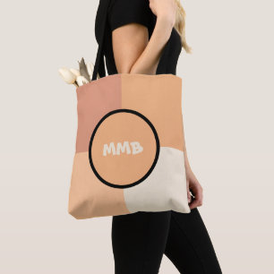 Tote Bag Joli Carrés Peach