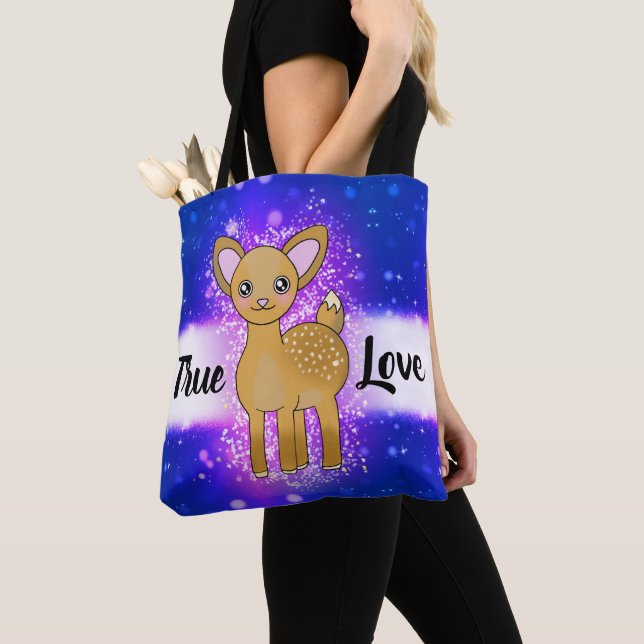 Tote Bag Joli cerf étincelant dans un vrai amour brillant (De près)