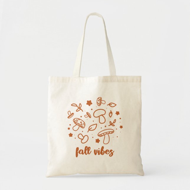 Tote Bag Joli champignon botanique d'automne  (Devant)
