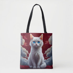 Tote Bag Joli Chat Blanc
