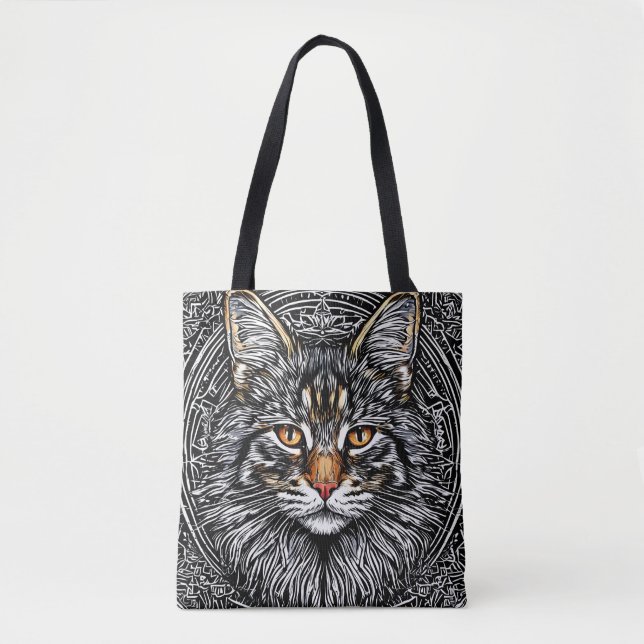 Tote Bag Joli chat Maine Coon (Devant)