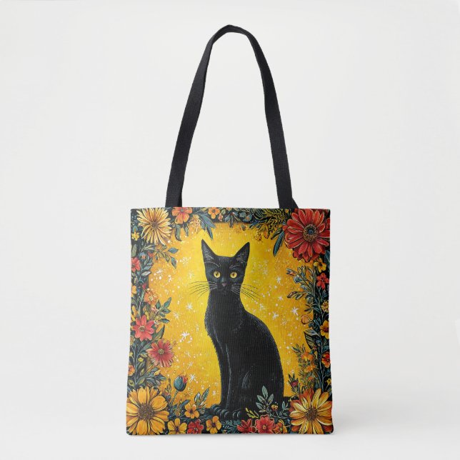 Tote Bag Joli chat noir (Devant)