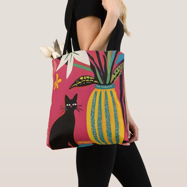 Tote Bag Joli chat noir drôle (De près)