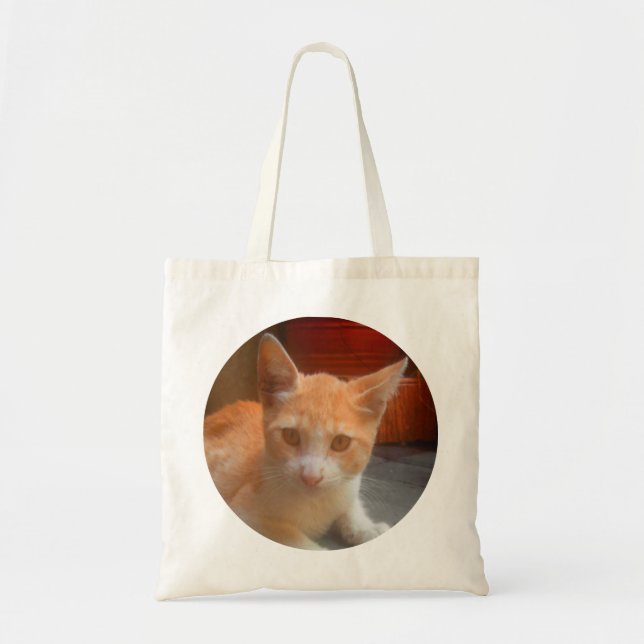 Tote Bag Joli Chat Orange Mignon (Devant)