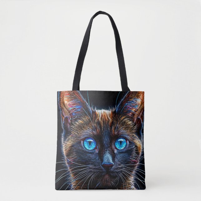 Tote Bag Joli chat siamois (Devant)