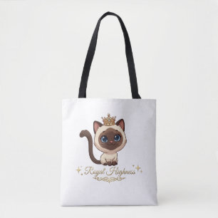 Tote Bag Joli chat siamois royal