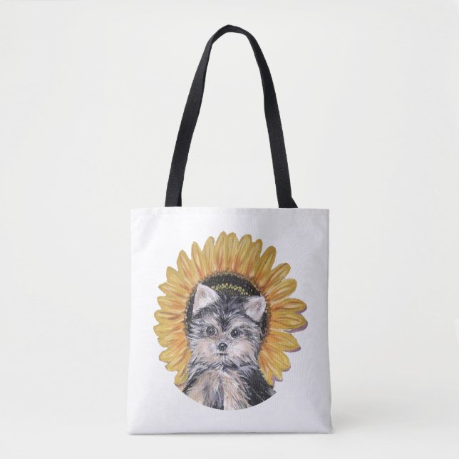 Tote Bag Joli chien Yorkshire Terrier (Devant)