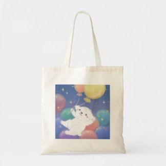 Tote Bag Joli chiot avec ballons et étoiles