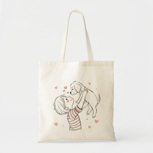 Tote Bag Joli chiot avec un joli dessin pour enfant