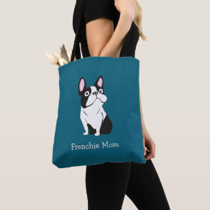 Tote Bag Joli chiot, bleu foncé moyen