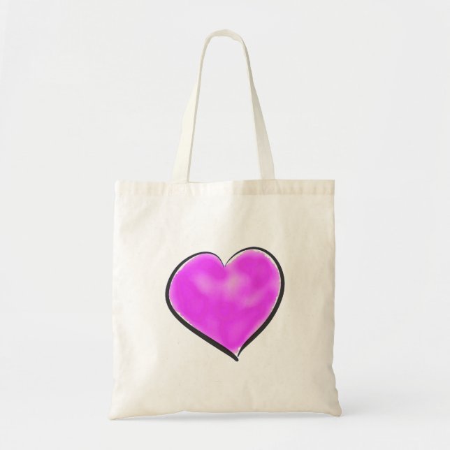 Tote Bag Joli coeur pourpre (Devant)