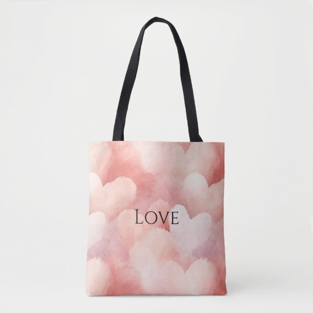 Tote Bag Joli Coeur rose (Devant)