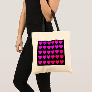 Tote Bag Joli coeur rose et violet chaud design