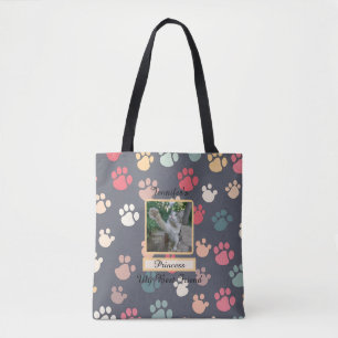 Tote Bag Joli Coloré Grands Empreintes de pattes Mon meille