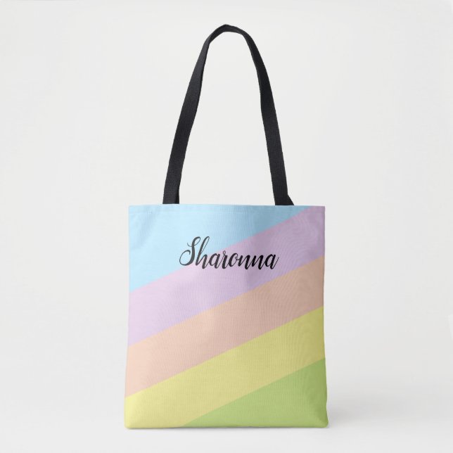 Tote Bag Joli coloré rayé (Devant)