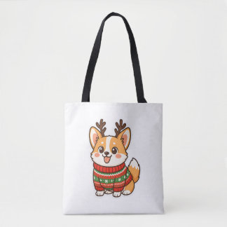 Tote Bag Joli Corgi Chien Sweatshirt Noël Horrible Fête Swe