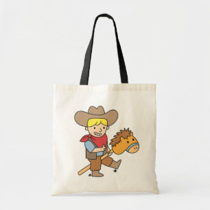Tote Bag Joli cow-boy chevauchant un cheval à bascule