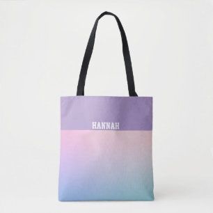 Tote Bag Joli dégradé rose violet 