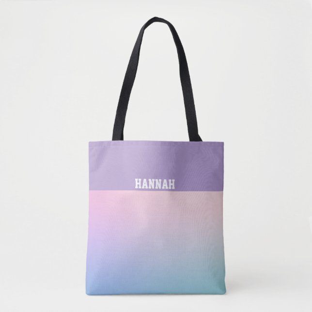 Tote Bag Joli dégradé rose violet  (Devant)