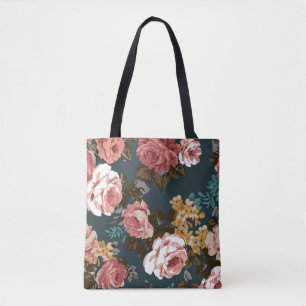 Tote Bag joli design de fleur illustration textile art, pat