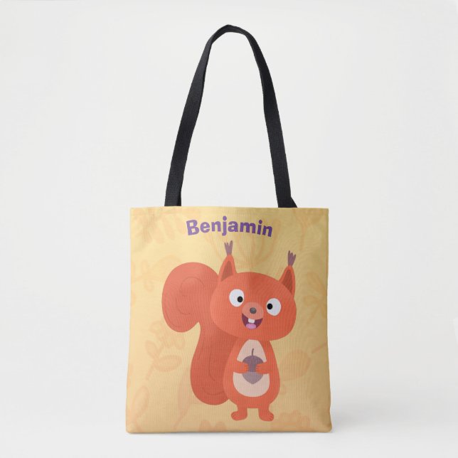 Tote Bag Joli dessin animé d'écureuil roux (Devant)