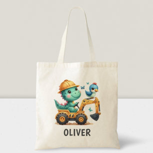 Tote Bag Joli dinosaure Trex conduisant un véhicule de cons