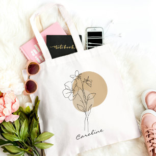 Tote Bag Joli Élégant Boho Typographie Tendance Chic