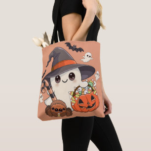 Tote Bag Joli fantôme de Halloween de style Kawaii