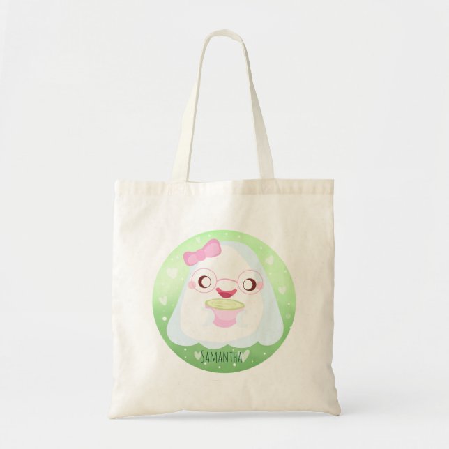 Tote Bag Joli Fantôme de Latte au Matcha (Devant)