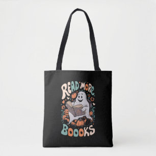 Tote Bag Joli fantôme lit plus de livres enseignant Hallowe
