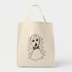 Tote Bag Joli Fantôme Retro Halloween Style Vintage Art amu